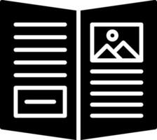 Magazine Glyph Icon Design vector