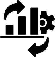 Process Glyph Icon Design vector