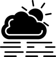 Foggy Day Glyph Icon Design vector