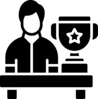 Winner Glyph Icon Design vector