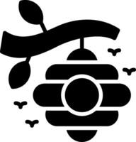 Beehive Glyph Icon Design vector