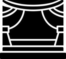 Stage Glyph Icon Design vector