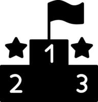 Podium Glyph Icon Design vector