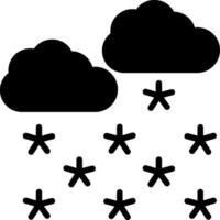 Snowy Glyph Icon Design vector