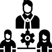 Team Management Glyph Icon Design vector