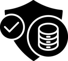 Database Security Glyph Icon Design vector