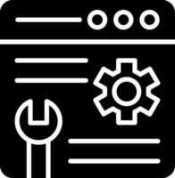 Web Maintenance Glyph Icon Design vector