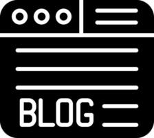 Blog Glyph Icon Design vector