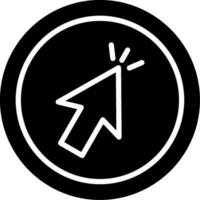 Cursor Glyph Icon Design vector