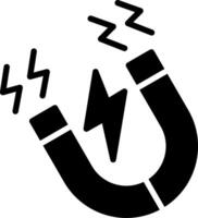 Magnetic Glyph Icon Design vector