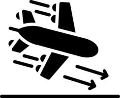 Landing Glyph Icon Design vector