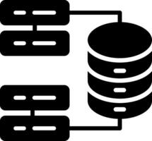 Database Glyph Icon Design vector