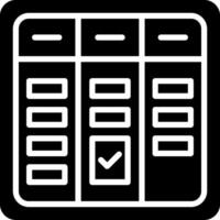 Kanban Glyph Icon Design vector