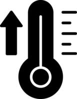 High Temperature Glyph Icon Design vector