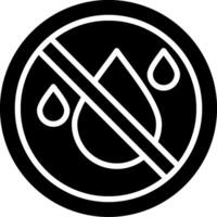 No Water Glyph Icon Design vector