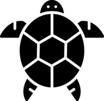 Turtle Glyph Icon Design vector