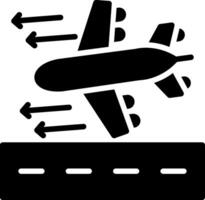 Arrival Glyph Icon Design vector