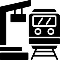 Platform Glyph Icon Design vector