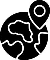 Location Glyph Icon Design vector