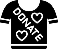 Tshirt Glyph Icon Design vector