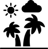 Island Glyph Icon Design vector