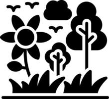 Flower Glyph Icon Design vector