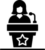 Spokesperson Glyph Icon Design vector