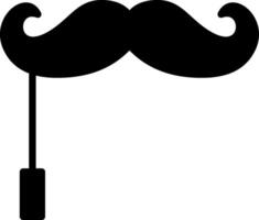 Moustache Glyph Icon Design vector