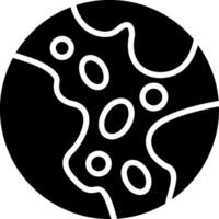 Pluto Glyph Icon Design vector