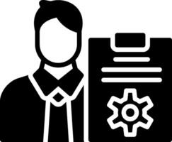 Project Manager Glyph Icon Design vector