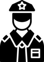 Policeman Glyph Icon Design vector