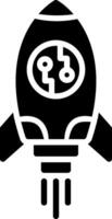 Rocket Glyph Icon Design vector