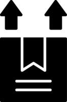 Unpack Glyph Icon Design vector