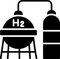 Hydrogen Glyph Icon Design vector