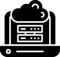 Hosting Glyph Icon Design vector
