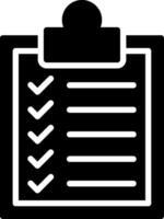 Clipboard Glyph Icon Design vector