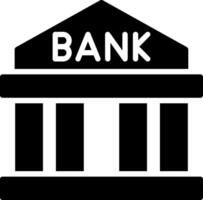 Bank Glyph Icon Design vector