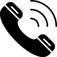 Phone Call Glyph Icon Design vector