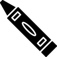 Crayon Glyph Icon Design vector
