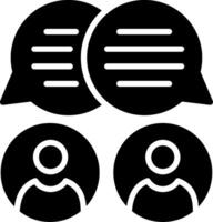 Communication Glyph Icon Design vector