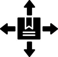 Distribution Glyph Icon Design vector