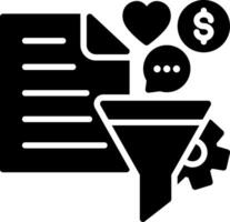 Content Curation Glyph Icon Design vector
