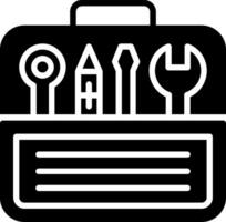 Tool Box Glyph Icon Design vector