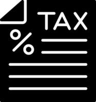 Tax Glyph Icon Design vector