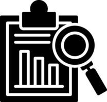Analysis Glyph Icon Design vector