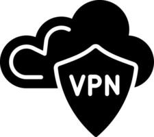 Virtual Private Network Glyph Icon Design vector