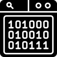 Binary Code Glyph Icon Design vector
