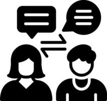 Communication Glyph Icon Design vector