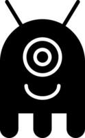 Extraterrestrial Glyph Icon Design vector