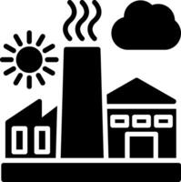 Factory Glyph Icon Design vector